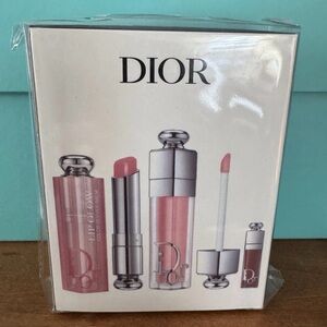 DIOR ADDICT 3 pc Set (001-Pink) Lip Glow Maximizer Essentials Plumping Gloss NEW